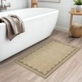 thumbnail image 2 of Nanan 2'x3' Scalloped Edge Area Rug, Machine Washable Low-Profile Woven Carpet, Non-Slip Soft Textured Rug for Living Room Bedroom Nursery Home Decor,Heather, 2 of 8