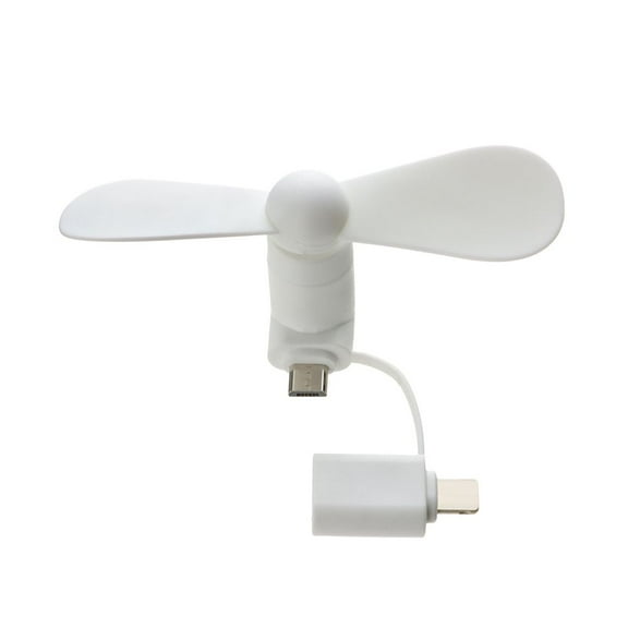 For Samsung For Android For IPhone 2in1 Mobile Phone Cooler Phone Fan Portable Mini WHITE