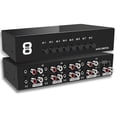 thumbnail image 1 of 3.5mm Aux +RCA L/R Bi-Directional Stereo Audio Switch 8 in-1 Out A/B Analog Audio Switcher Selector, 1 of 5