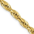 thumbnail image 4 of Diamond2Deal 14K Yellow Gold 4.75mm Semi Solid Rope Chain Necklace for Men 16", 4 of 6