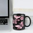 thumbnail image 5 of 3D Pink Black Butterflies 11 Ounces Funny Black Mug - Cute Coffee And Tea Mug - Ceramic Coffee Mugs For Women And Men, 5 of 7