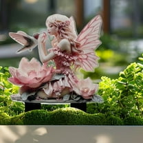 Fairy Flower Pot Decoration, 2D Acrylic Garden Ground Insert Pots Accessories Large Pot Plants Figurines Handcrafted Fall Decor for Home Garden Yard Lawn