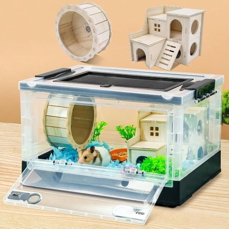Curated visual reference: Gallery Detail: Coewske Wooden Hamster Cage Anti Chewing 35 X 19 X