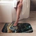 thumbnail image 4 of 1pc Tiger Absorbent Non-Slip Bathroom Thickened Flannel Rug Decor,Soft,Quick Drying,Suitable For Indoor/outdoor Use,Bathrooms,Bedrooms,Kitchens,Terrace,Laundry Rooms,16"x24", 4 of 9