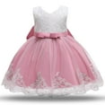 thumbnail image 5 of EINCcm Ball Gown Dresses for Girls, Lace Bowknot Birthday Party Wedding Gown Princess Dresses for Toddler Kids Baby Girl, Hot Pink,12-18 Months, 5 of 8