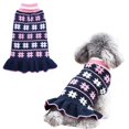 thumbnail image 1 of Suéter para perro Otoño Invierno Ropa para perros Abrigos cálidos para perros Jersey Lindo suéter para perros Vestido con correa Agujero Cuello alto Suéter para perros M, 1 of 5