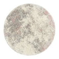 thumbnail image 3 of Unique Loom Soft Touch Shag Collection Area Rug - Kofi (4' 1" Round Pink/Ivory), 3 of 7