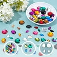 thumbnail image 3 of 80 Pcs Acrylic Sew on Rhinestone Faceted Flatback Crystal Buttons Gems 4 Styles for Clothing Wedding Dress Decoration Mixed Colors, 3 of 7