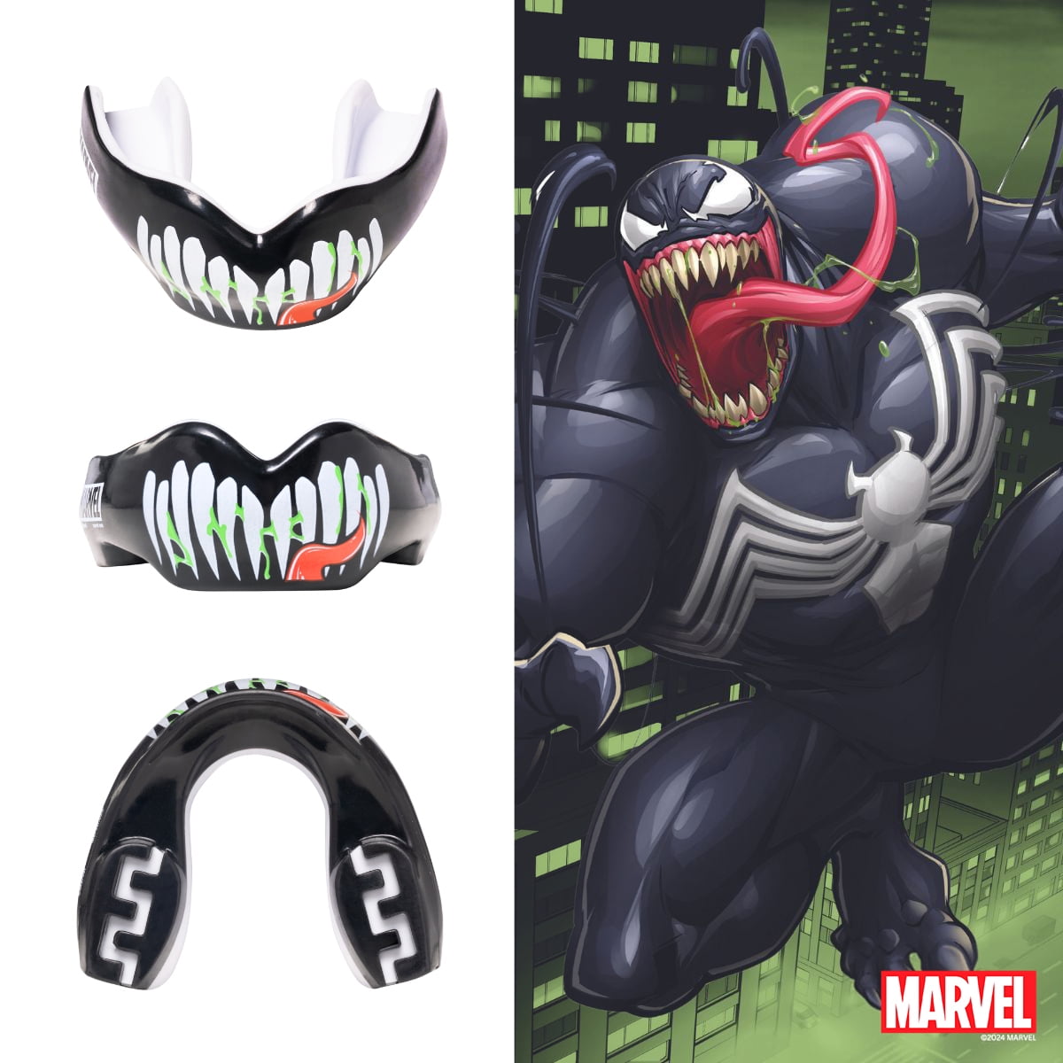 Venom Mouth Guard for Braces with Case, One Size Remoldable Mouthguard