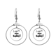thumbnail image 1 of Palabra inglesa diseño adulto de hoy Los pendientes cuelgan del aro de la joyería del círculo de la gota Unbranded M, 1 of 3