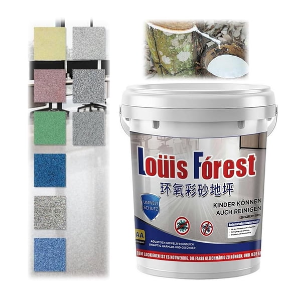 Epoxy Colored Sand Floor Paint,High Gloss Marble Finish Epoxy Floor Coating,Epoxy Sand Self Leveling FloorPaint,Non-Slip Quick Dry Waterproof Paint for Garage & Basement, Concrete Outdoor