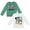 Green/white, variant on Disney Mickey Mouse Toddler Boys 2 Pack Hangdown Long Sleeve T-Shirts Brown / White 4T