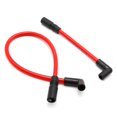 thumbnail image 1 of Juego de 2 cables de bujía de motocicleta de 10,4 mm y 10 mm de repuesto para Harley Davidson Big Twin FXD Dyna 2000-2017 Reemplazo para Harley-Davidson Softail 1999-2017 (rojo), 1 of 1