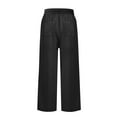 thumbnail image 6 of Atogsazn Women's Wide Leg Linen Pant Casual Loose Lightweight Pants Drawstring Fashion Trouser with Pockets Black XXL, 6 of 7