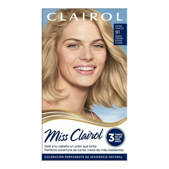 Tinte para cabello Miss Clairol 91 rubio cenizo extra claro