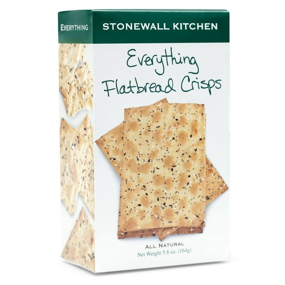 Stonewall Kitchen Everything Flatbread Crisps, 4.9 Ounce Box