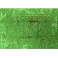 thumbnail image 1 of Ahgly Company Machine Washable Indoor Rectangle Oriental Green Industrial Area Rugs, 2' x 4', 1 of 4