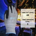 thumbnail image 3 of MMBM Cut Resistant Gloves Grey/Black w/ Blue Cuff Grey/Black 13 Gauge Reusable Large HPPE & Steel Fibers 24 Pairs, 3 of 5