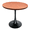 Brown, variant on LeisureMod Bristol Mid-Century Modern 36" Round Table with Wood Top and Iron Pedestal Black Base with Gloss Finish for Kitchen and Dining Room, Black