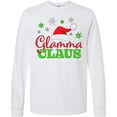 thumbnail image 3 of Inktastic Glamma Claus with Christmas Santa Hat and Snowflakes Long Sleeve T-Shirt, 3 of 5