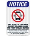 thumbnail image 1 of This Is A Critical Care Area. Turn Off All Wireless Devices Sign, OSHA Notice Sign, 12x18 Reflective Aluminum EGP, 1 of 1