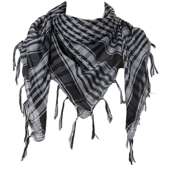 Yauxim Scarf Stylish Shemagh Scarf Fringed Checker Arab Shawl for Men Women Muslims Windprevent Headwrap Desert Neckscarf