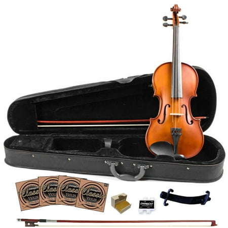Rise by Sawtooth Full Size Student\'s Violin with Carved Solid Spruce Top and Maple Back and