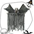 thumbnail image 6 of Flying Skeleton Ghost Hanging Decoration, Battery-Powered Animated Halloween Prop with Flapping Wings for Doorway Scare (Style E), 6 of 9