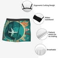 thumbnail image 5 of Kdxio Men's Boxer Briefs with Around The Planet Print - Comfortable and Breathable Underwear for Everyday Wear, 5 of 7
