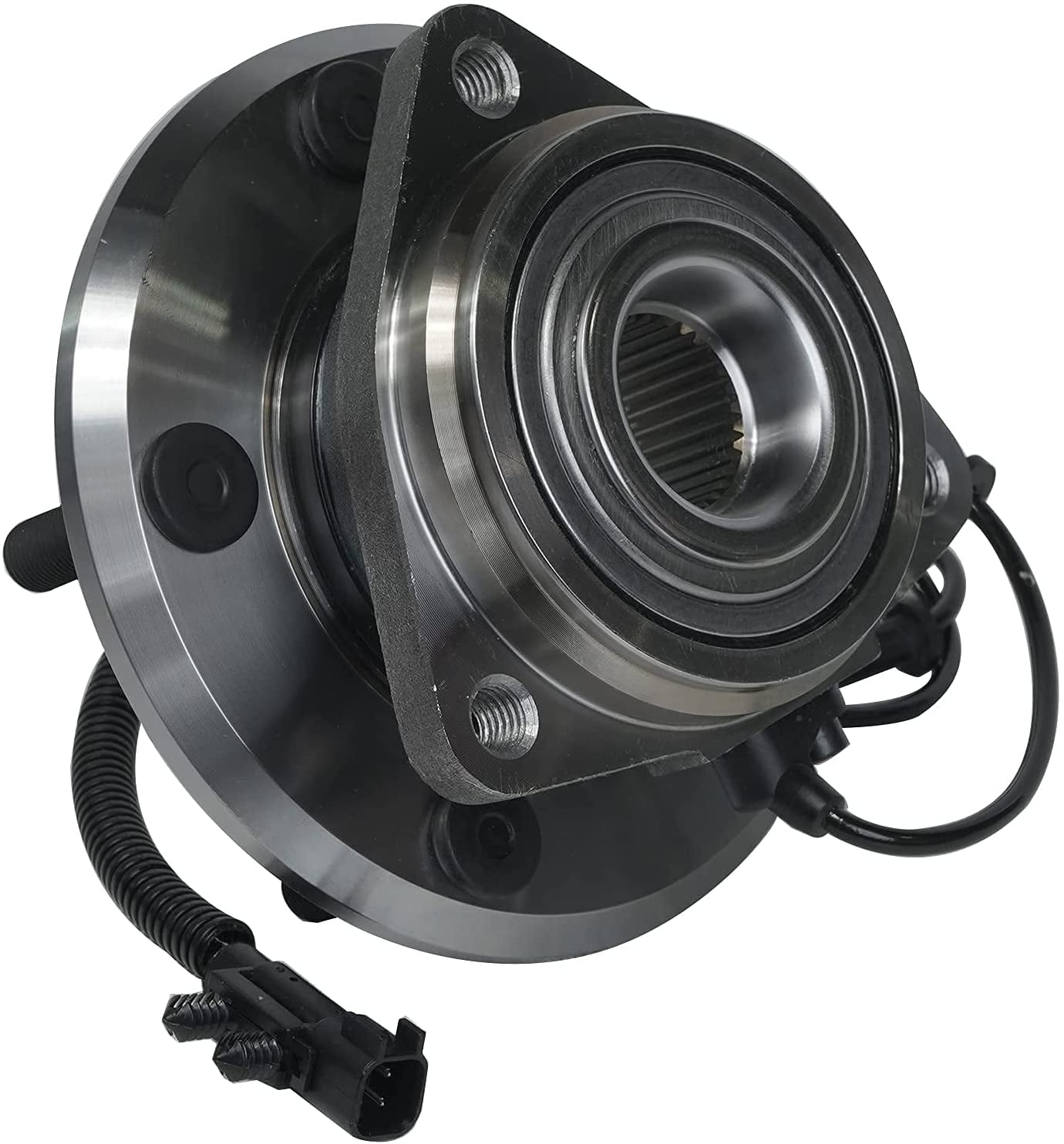 Detroit Axle - 2 Front Wheel Bearing Hubs for 2007-2010  Jeep Wrangler [4-Wheel ABS], Replacement 2008 2009 Wrangler Wheel Bearing and Hubs Assembly