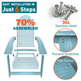 thumbnail image 4 of ZEKOO Adirondack Chairs with Table Weather Resistant , Plastic Lawn Chair, Outdoor Chair, 4 of 7
