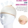 thumbnail image 3 of BlinkLLX 50 Pcs Mesh Net Stocking Wig Cap Stretchy Nylon Liner Weaving Close End Fishnet Wig Cap for Women Men, 3 of 7