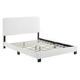 thumbnail image 3 of Modway Celine Channel Tufted Performance Velvet King Platform Bed in White, 3 of 8
