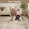 thumbnail image 4 of SIXHOME 5'x7' Area Rug Washable Retro Living Room Bedroom Carpet Soft Floral Distressed Indoor Rug Beige, 4 of 9