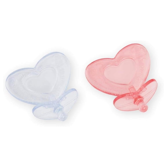 Corolle - Mon Premier Poupon Pacifiers - Set of 2 Pacifiers, fits 12" Dolls, Pink/Clear