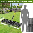 thumbnail image 3 of DEROFIT Heavy Duty Lawn Leveling Rake, 30" x 10" Lawn Leveler Rake with 61" Long Handle for Garden, Yard, Lawn, Metal, Black, 3 of 7