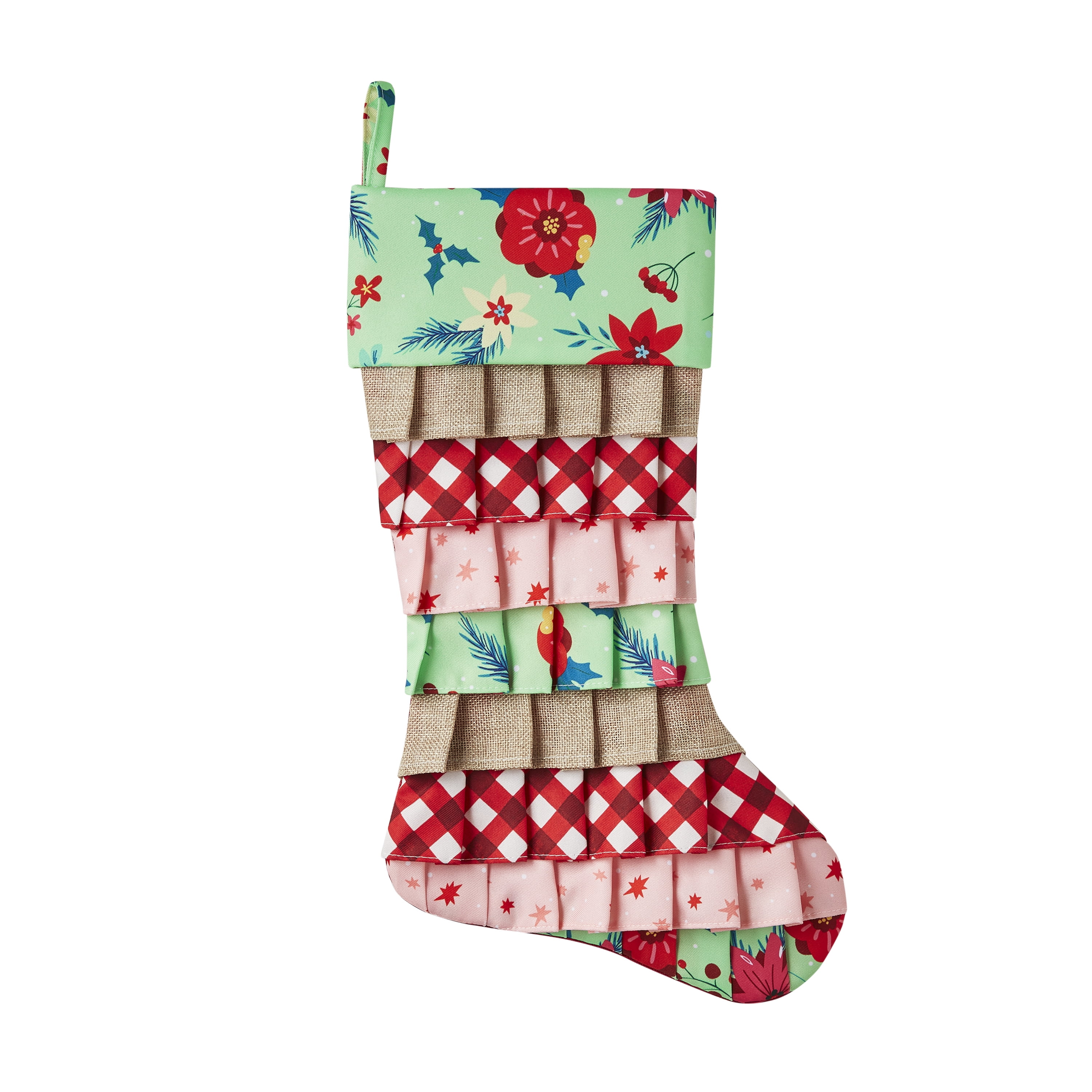 Farm Tractor Splash Quilted Christmas Stocking 
