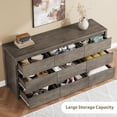 thumbnail image 2 of HELLONE Modern 9-Drawer Wide Wooden Dresser, Gray, 2 of 6