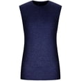 thumbnail image 2 of Men'S Summer Sleeveless Well-Fitting Loose Muscle Sports Round-Neck Vest Sleeveless Tank Tops Crewneck Solid Loose Fit Shirt Navy 2XL, 2 of 5