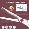 thumbnail image 3 of XUEYU 6 in 1 Dog Grooming Scissors Kit, 4CR Stainless Steel & Heavy-duty, Professional Dog Scissors for Grooming w/ Safety Round Tips, Sharp & Study Cat Grooming Shears Kit for Dogs Cats Pets(Pink), 3 of 8