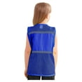 thumbnail image 2 of TiaoBug Child High Visibility Safety Vests with Zipper Front Reflective Mesh Work Construction Safety Vest Blue 11-12, 2 of 7