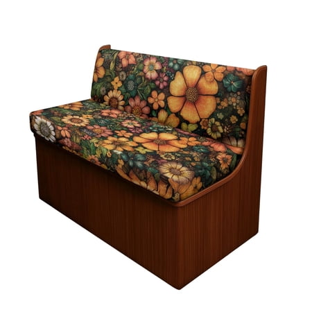 XYZCANDO Floral Garden Art RV Dining Chair Seat Covers Stretch Replacement Sofa Covers Washable Waterproof RV Dinette Cushion Covers Fit for RV Seat