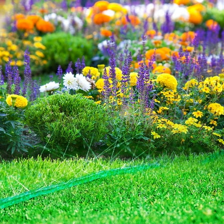 DEEPCRAFF 1Set Sprinkler Hose For Garden Watering Seamless Design Pvc Green 294.75X0.94X0.04In