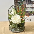thumbnail image 6 of Clearance sale!Wrought Iron Birdcage Flower Stand Artificial Flower Kit Realistic Decorative Props Living Room Wedding Home Decor, 6 of 6
