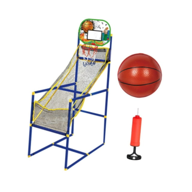 Juego de Baloncesto Arcade Perfecl para Niños Aro Interior Soporte Portátil Altura Ajustable Verde