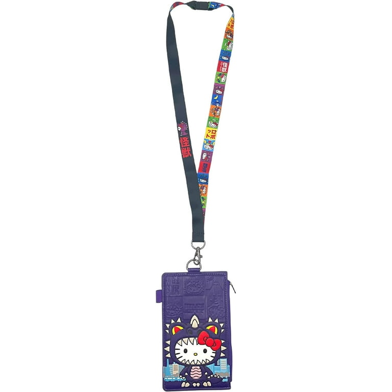 Hello Kitty Lanyard with Passport Holder, Clear ID Card Slot