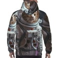 thumbnail image 7 of Balery Cat Astronaut In Space Pattern Mens Hoodie Kangaroo Pocket Hoodie Pullover Hooded Sweatshirt Ideal for Daily Wear Travel and Home-3X-Large, 7 of 7