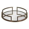 thumbnail image 2 of Kate and Laurel Gohana Modern Mirrored Tray, 16 Inch Diameter, Bronze, Decorative Round Mirror Tray for Storage and Display, 2 of 7