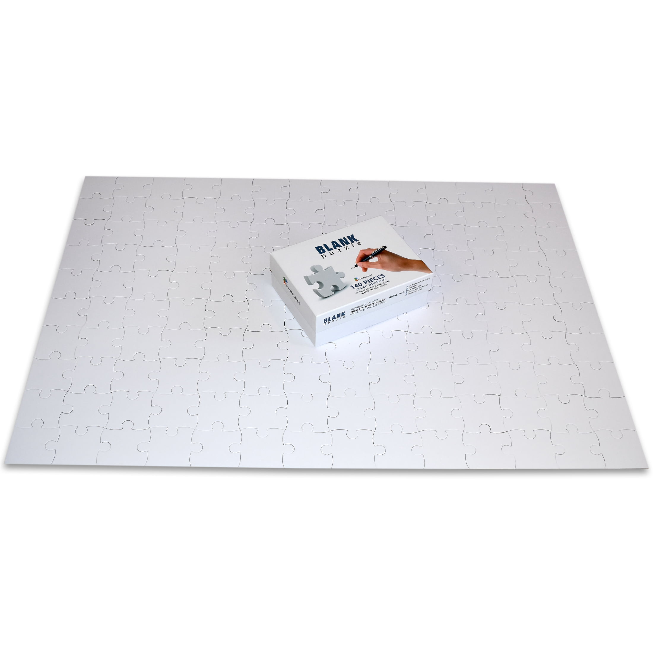 Extra Large Blank Puzzle 47x33 inches, 140 Pieces for DIY Painting, Art and Craft Projects, Wedding Birthday Party and Special Events, Guest Book Alternative
