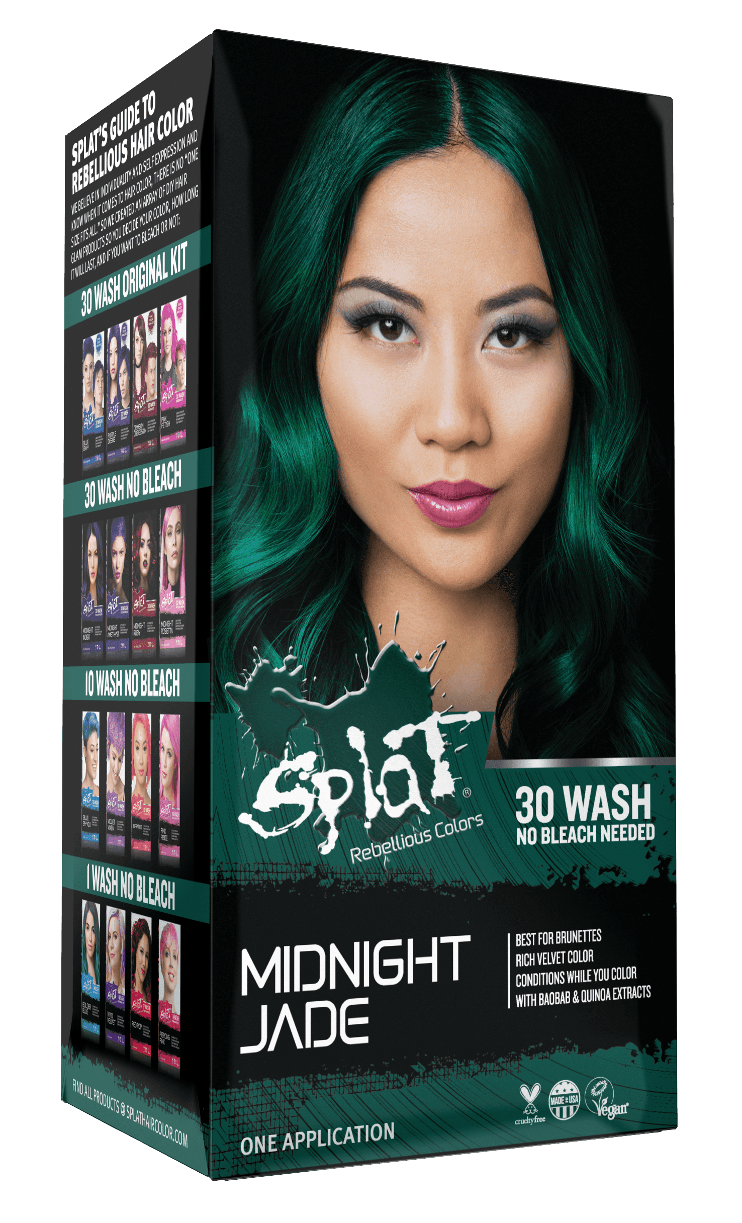 Amazon Com Splat Deep Emerald Original Complete Green Hair Dye Kit Semi Permanent 30 Wash Temporary Vegan Cruelty Free Beauty
